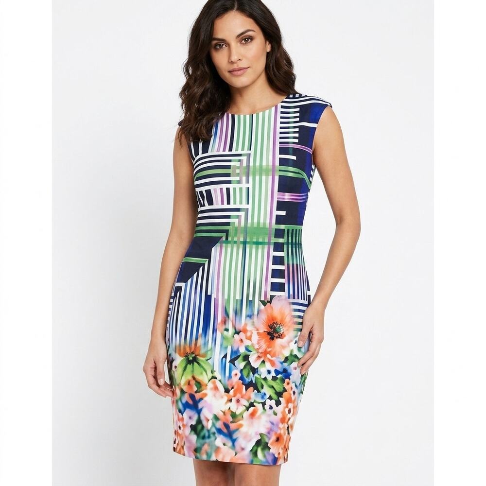 madison leigh Multicolor Sheath Knee Length Dress Women Size 12